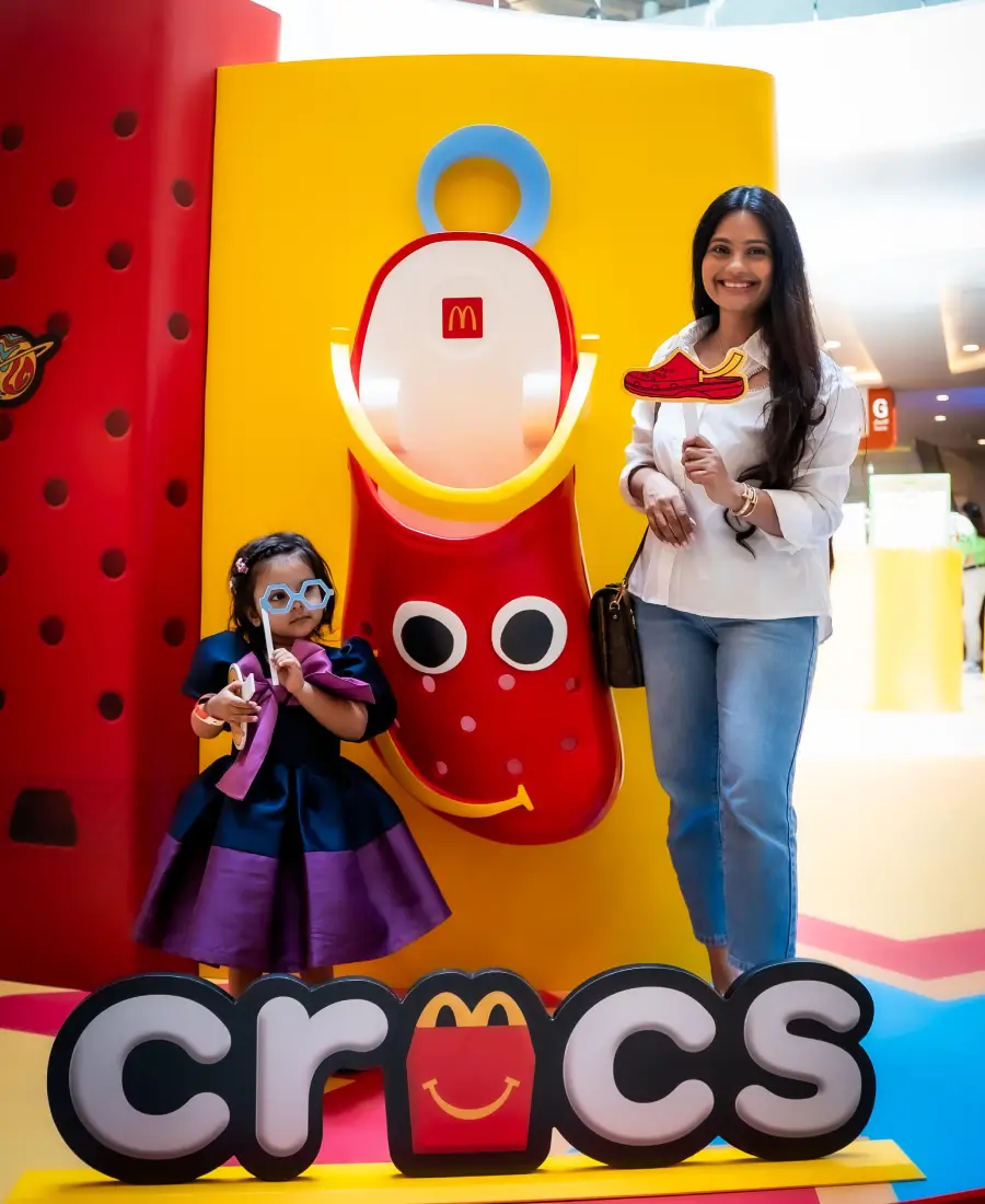 Niki Shah collaborating with Crocs for a lifestyle influencer campaign