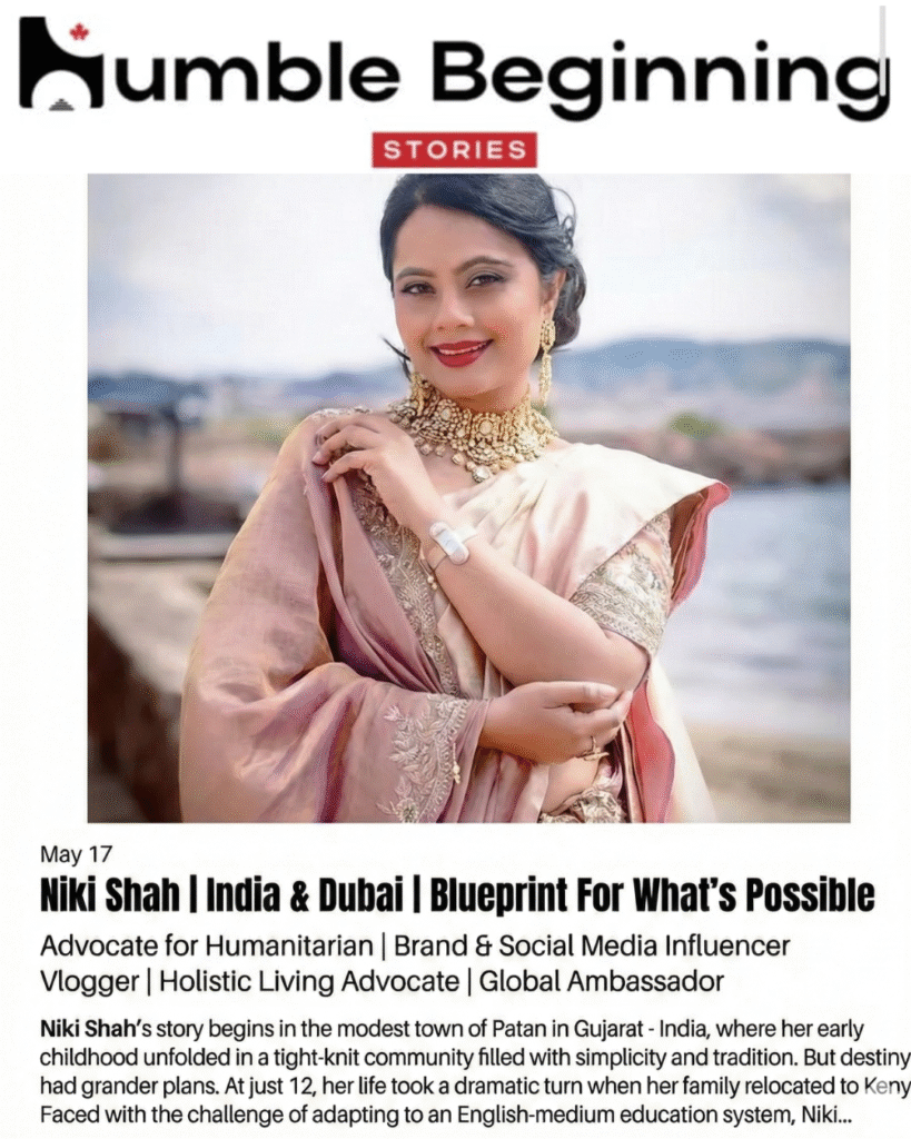 Niki Shah journey featured in Humble Beginning Stories