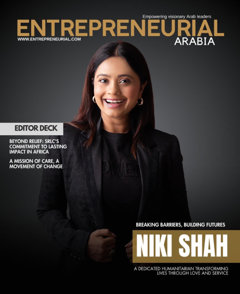 Niki Shah featured on Entrepreneurial Arabia magazine cover