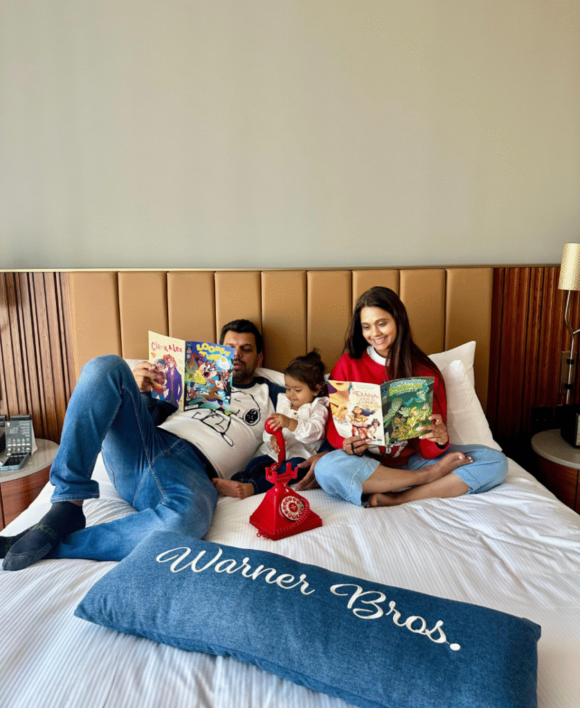 Niki Shah with family sharing motherhood and lifestyle moments