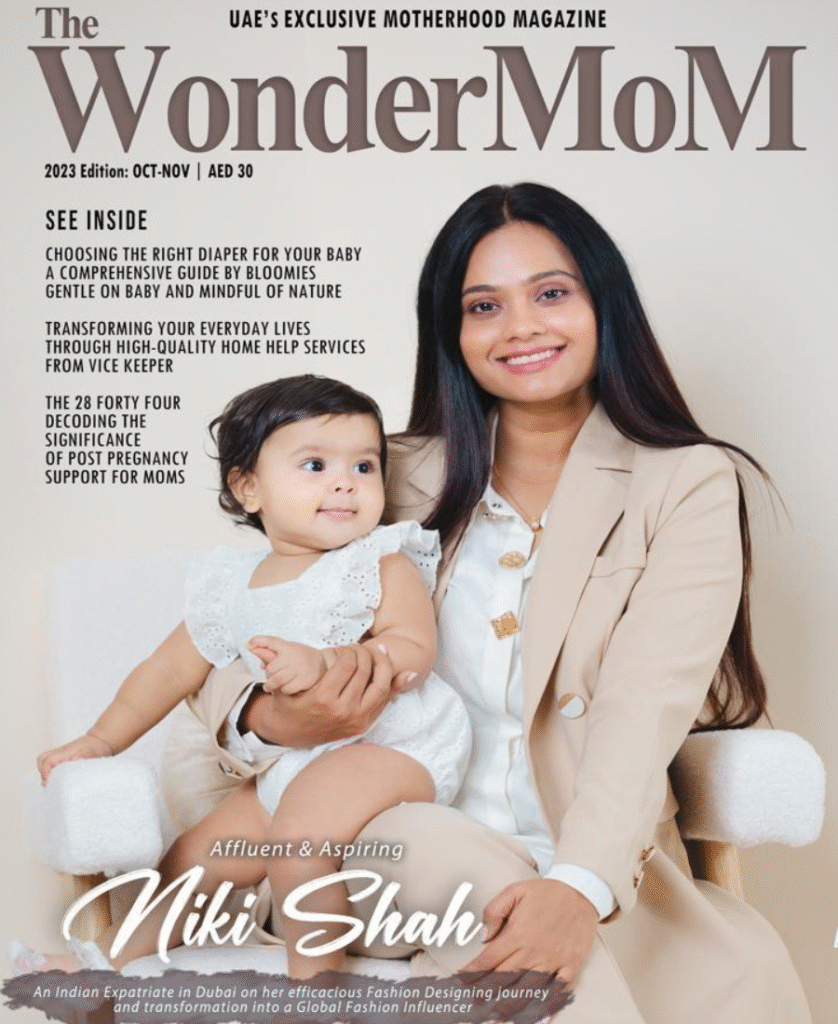 Niki Shah featured on WonderMom magazine highlighting motherhood and influence