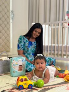 Niki Shah working with Pampers on a luxury brand campaign in Dubai